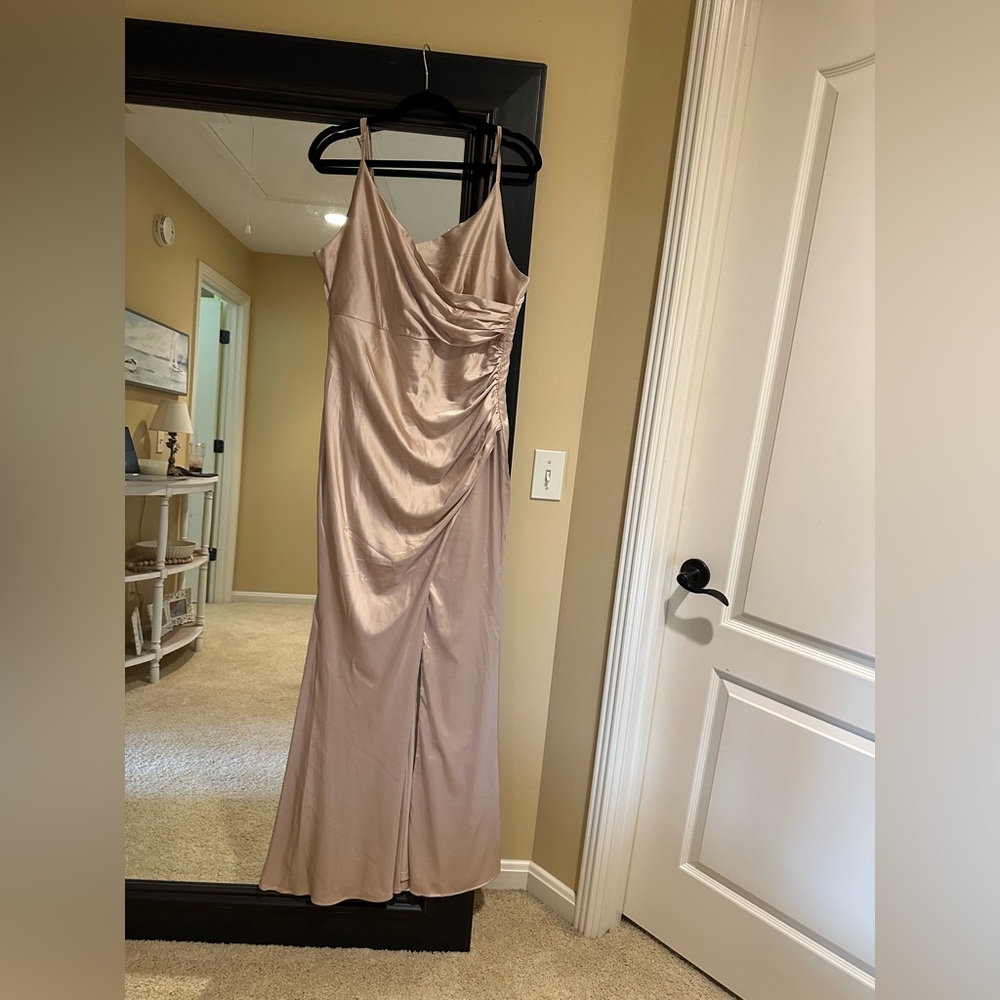 Baltic Born Satin Maxi Dress in Soft Pink
